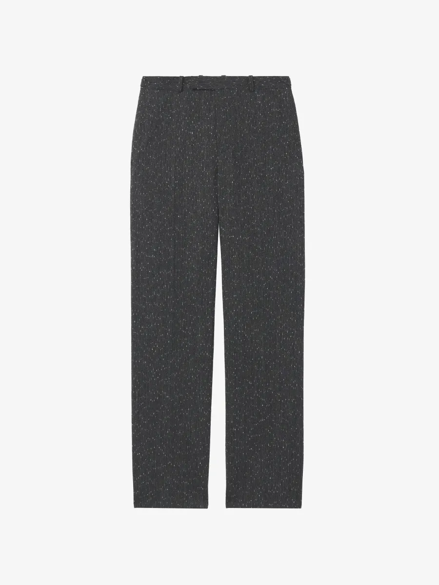 Flecked Pinstripe Trousers