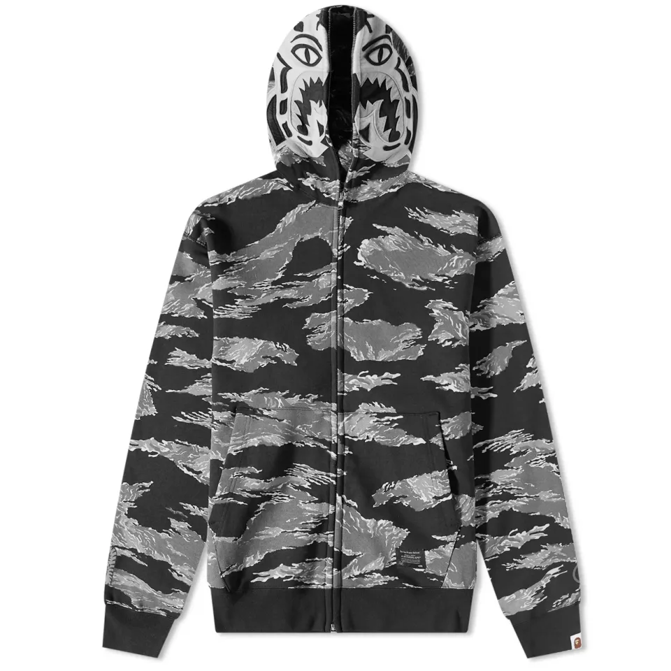 Tiger Camo Tiger Relaxed Fit Full Zip Hoodie