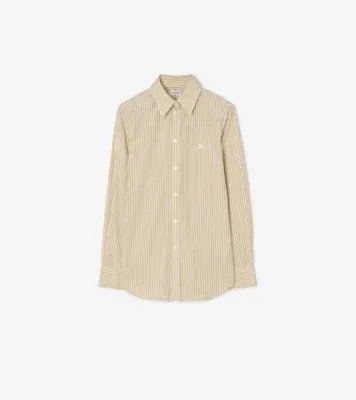 Slim Fit Cotton Formal Shirt in White/amber yellow