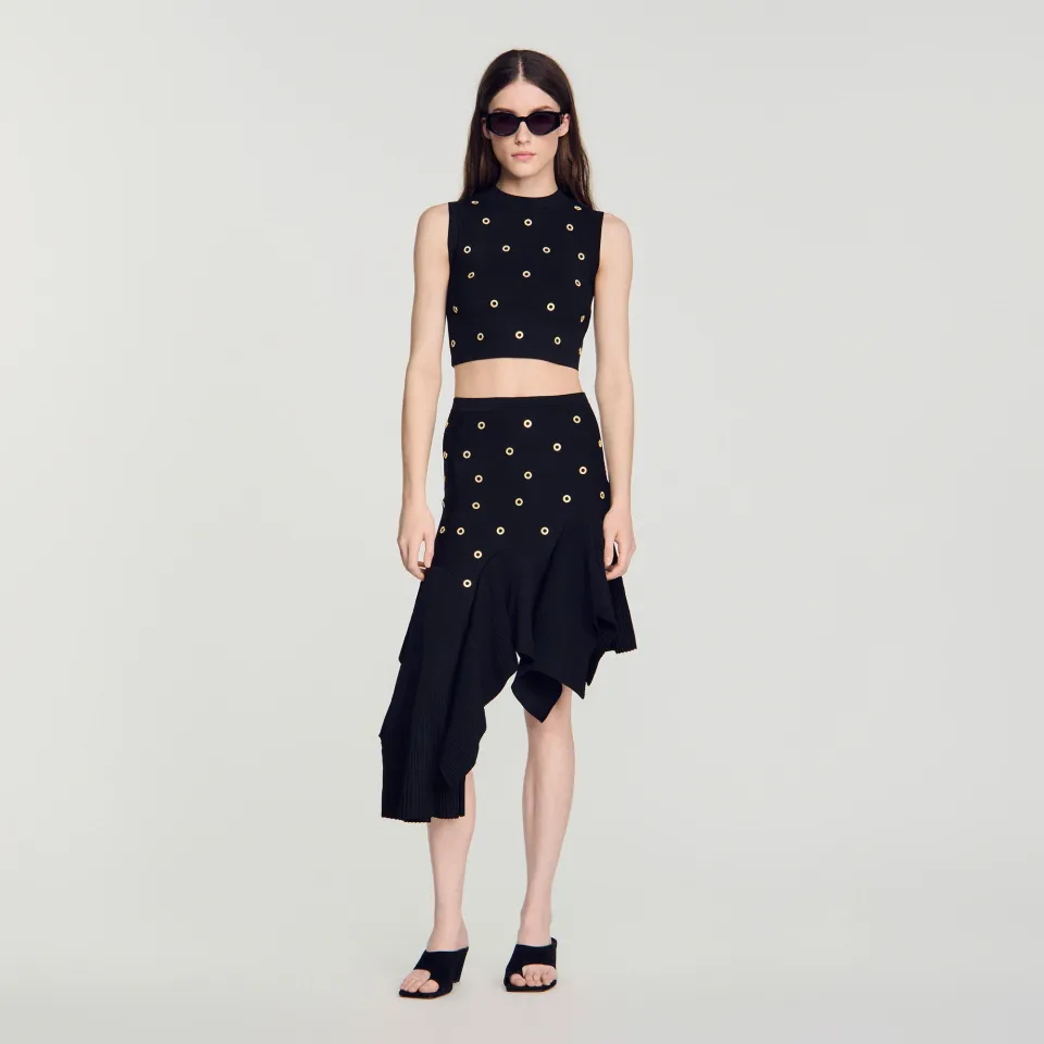 Studded knit top