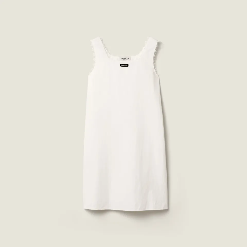 Slubbed poplin dress