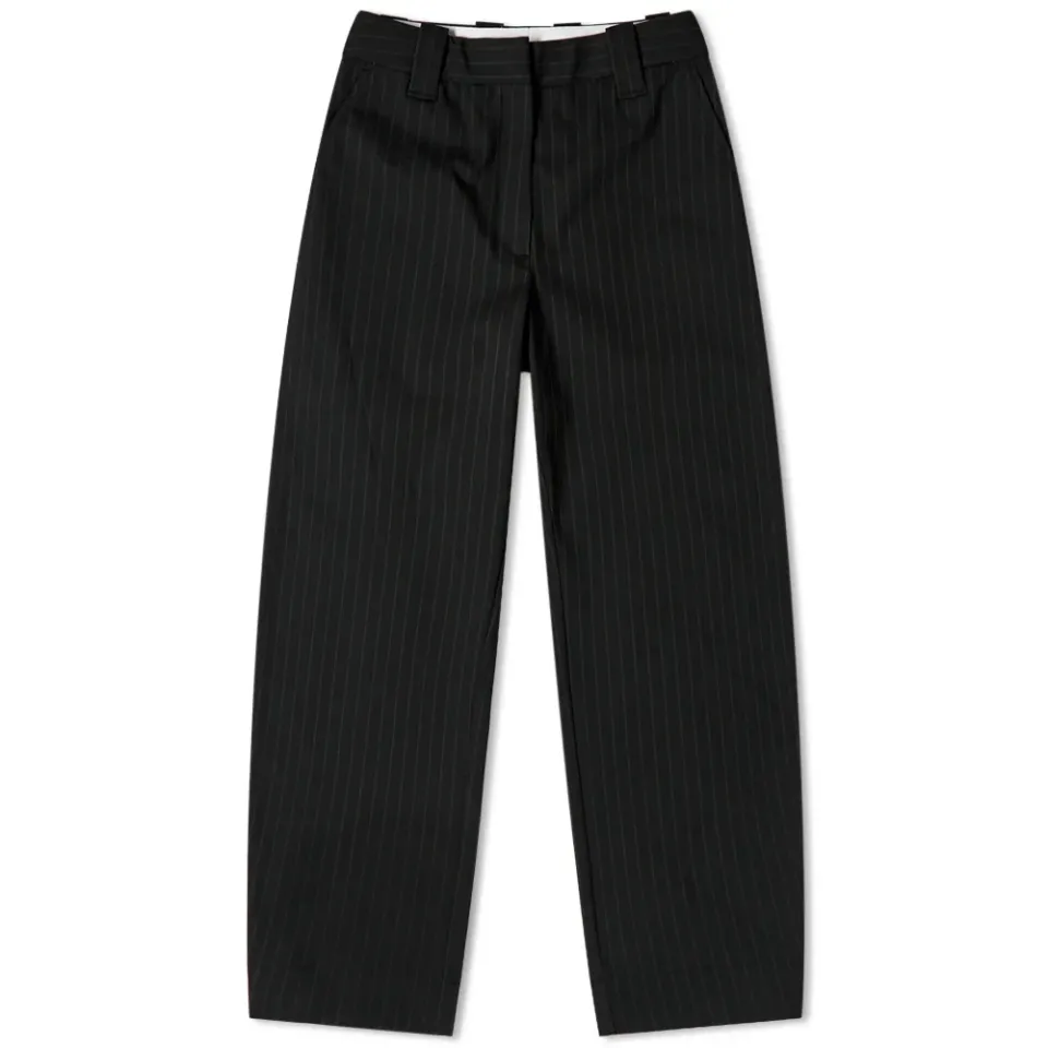 Stretch Stripe Mid Rise Pant