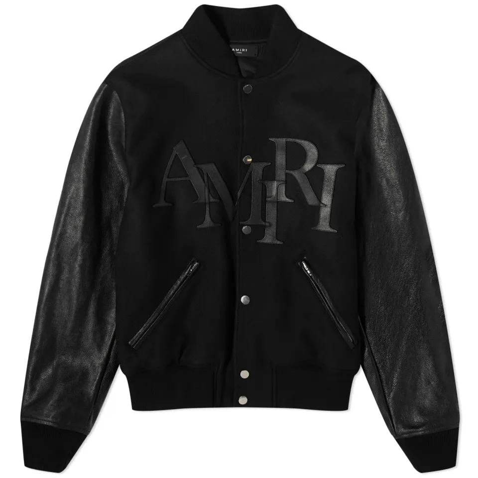 Staggered Logo Varsity Jacket