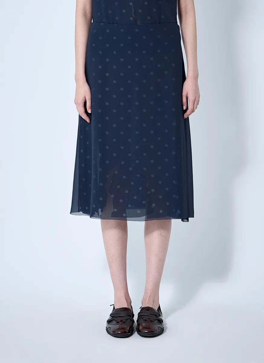 Mesh Layered Midi Skirt