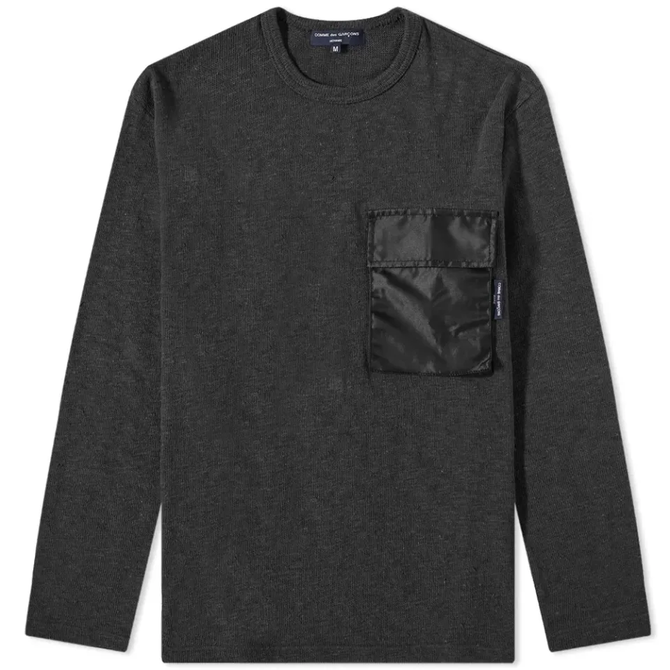 Long Sleeved Nylon Pocket T-Shirt