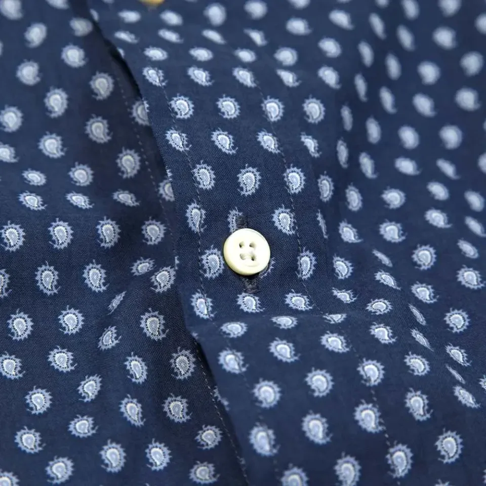 Paisley Print Button Down Shirt