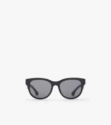 Check Round Sunglasses in Black/check