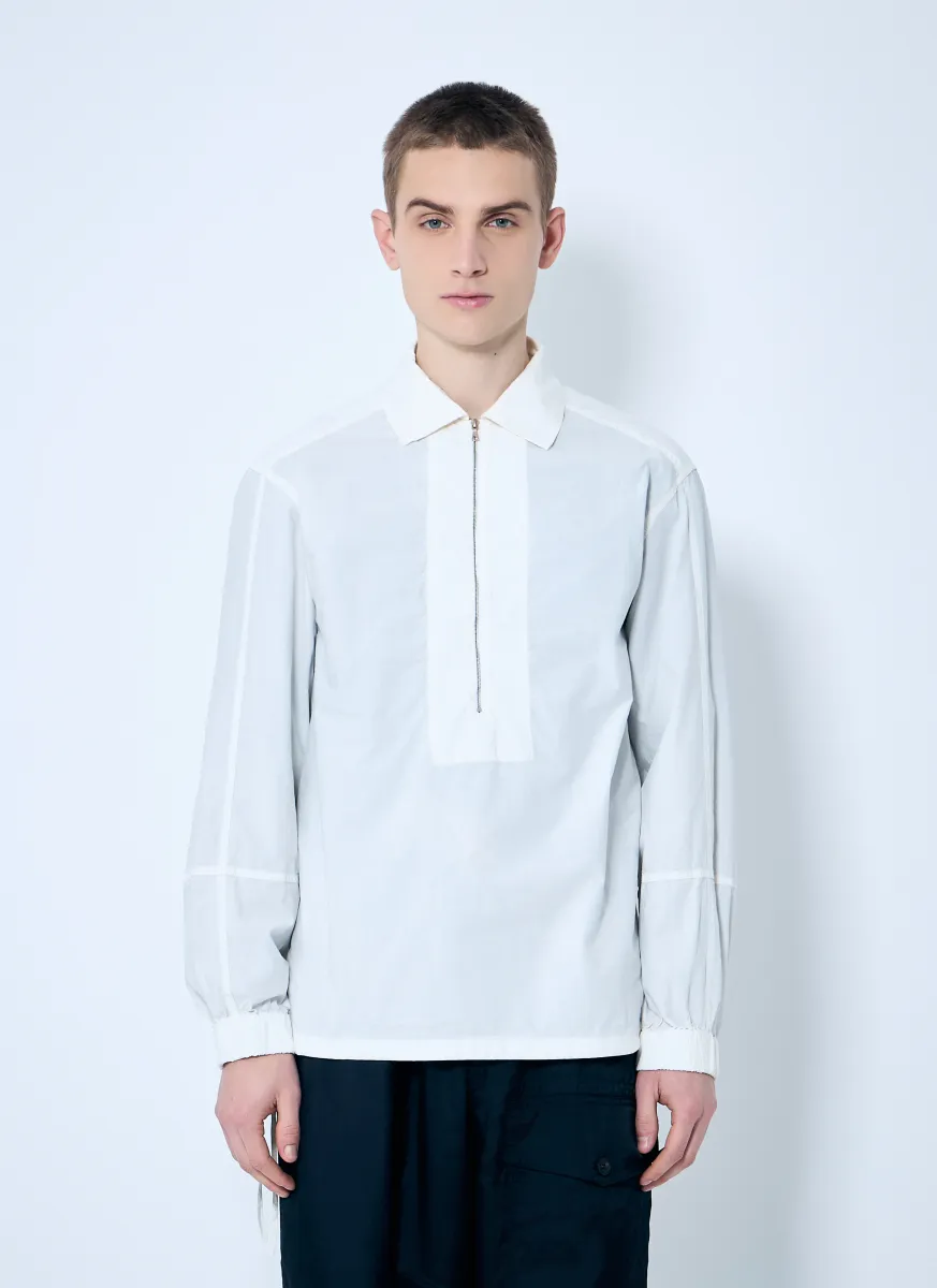 Cotton Zip-Up Shirt