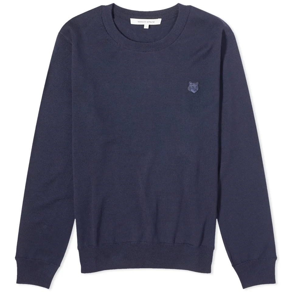 Bold Fox Head Patch Crew Jumper