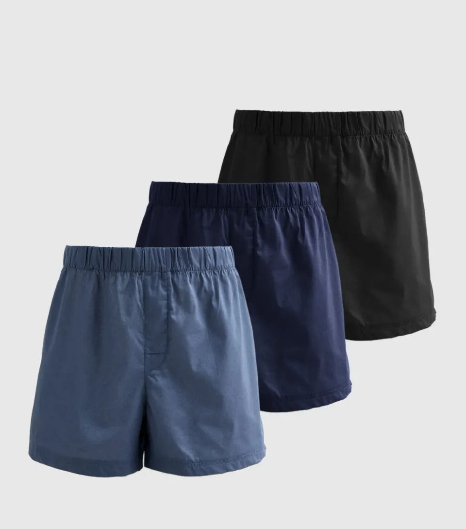 Men's Pack of 3 Navy Boxers