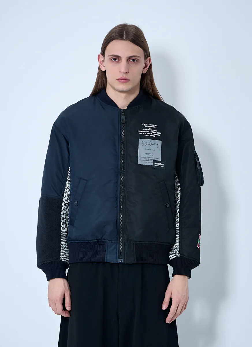 Logo Motif Bomber Jacket