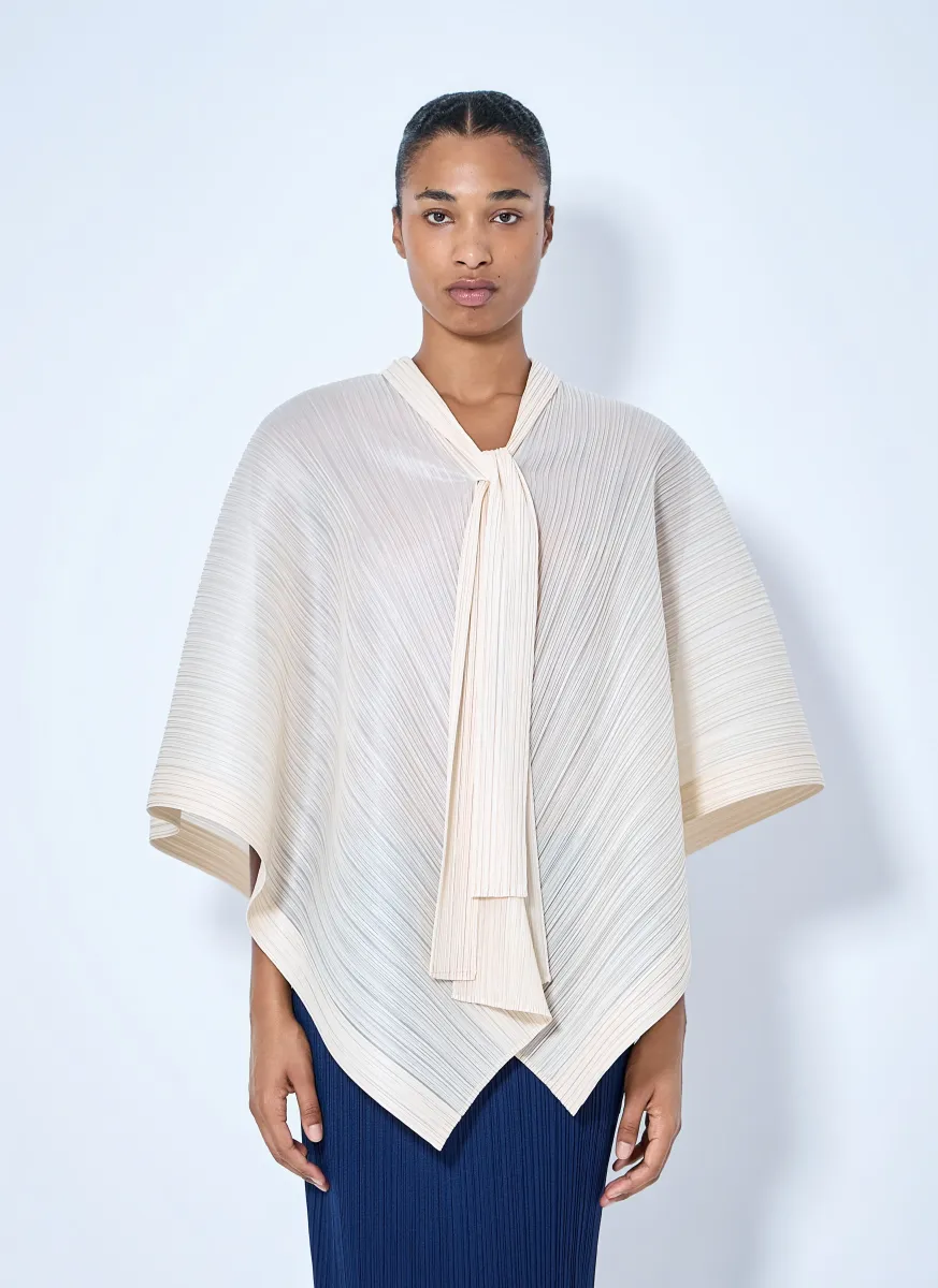 Pleated Cape Blouse