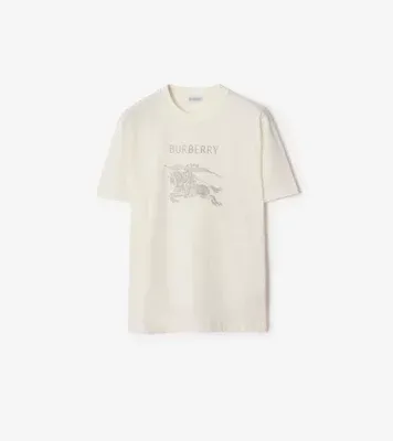 Knight Cotton T-shirt in Chalk white