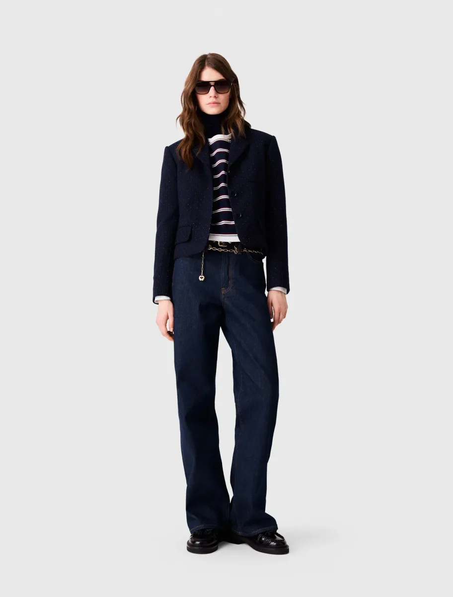 Cropped suit jacket