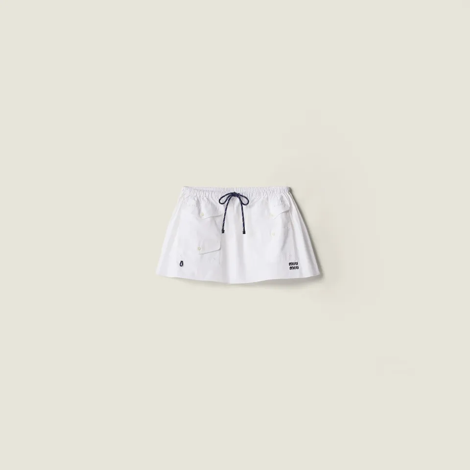 Poplin miniskirt