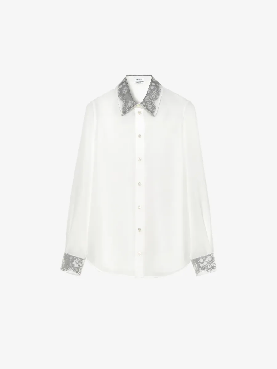 Floral Lace Detail Shirt