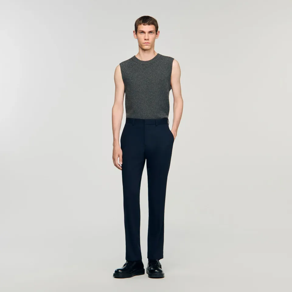 Wool suit trousers