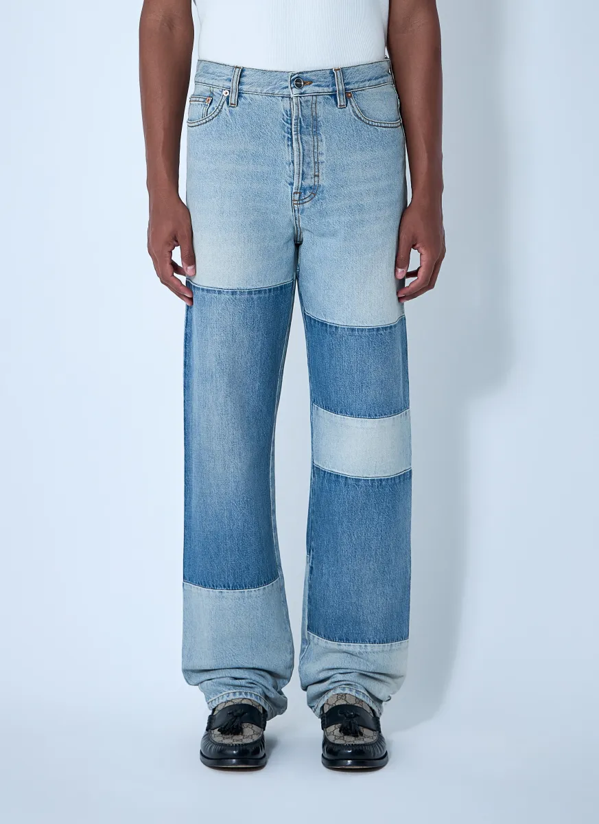 Contrast Panel Jeans