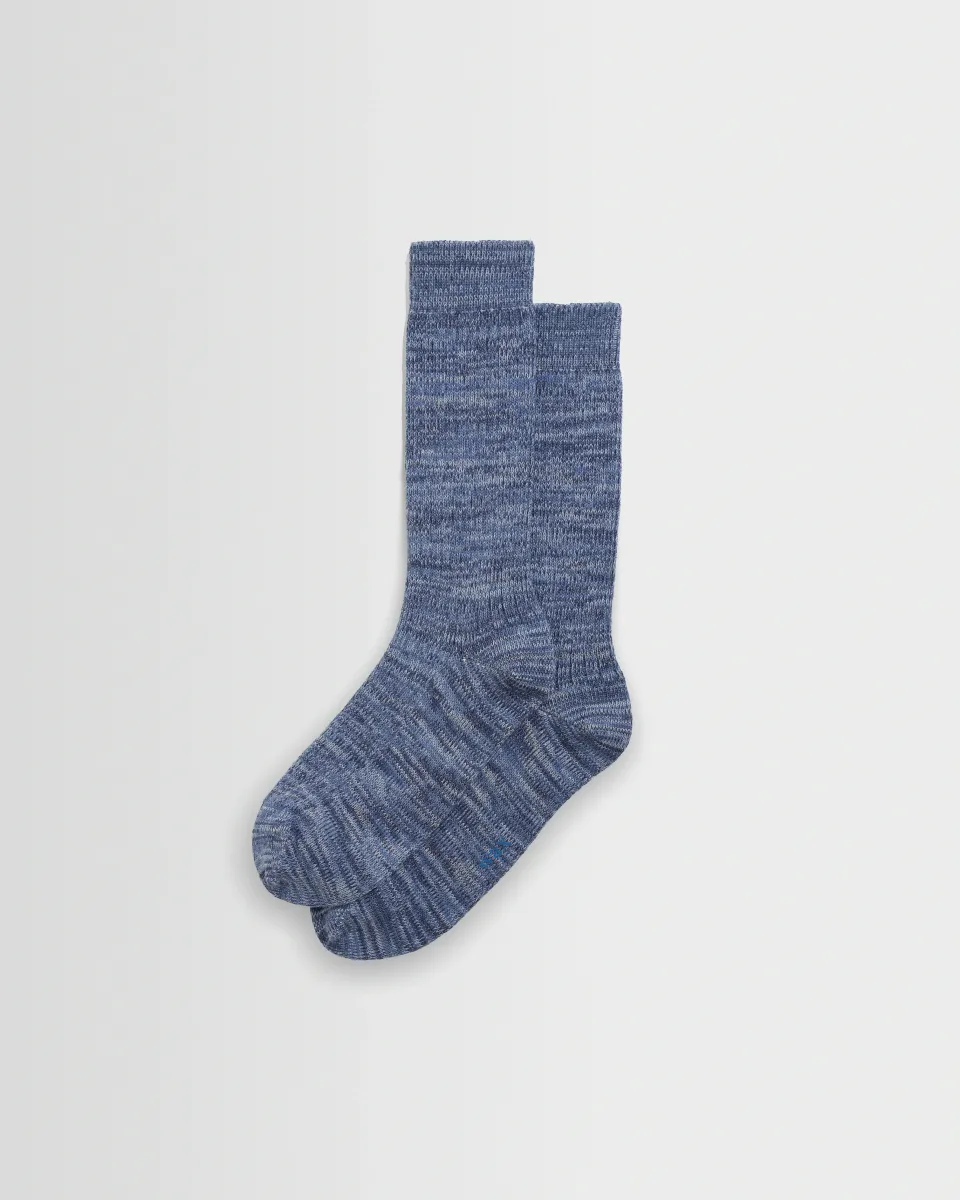 Sandwell - Blue and Multicolour Twisted Cotton Socks