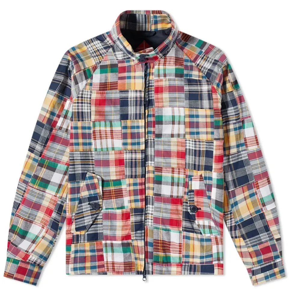 G4 Madras Patchwork Harrington Jacket