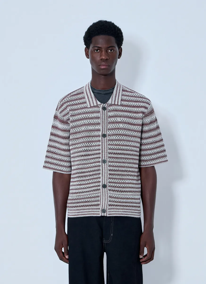 Button-Front Knit Cardigan