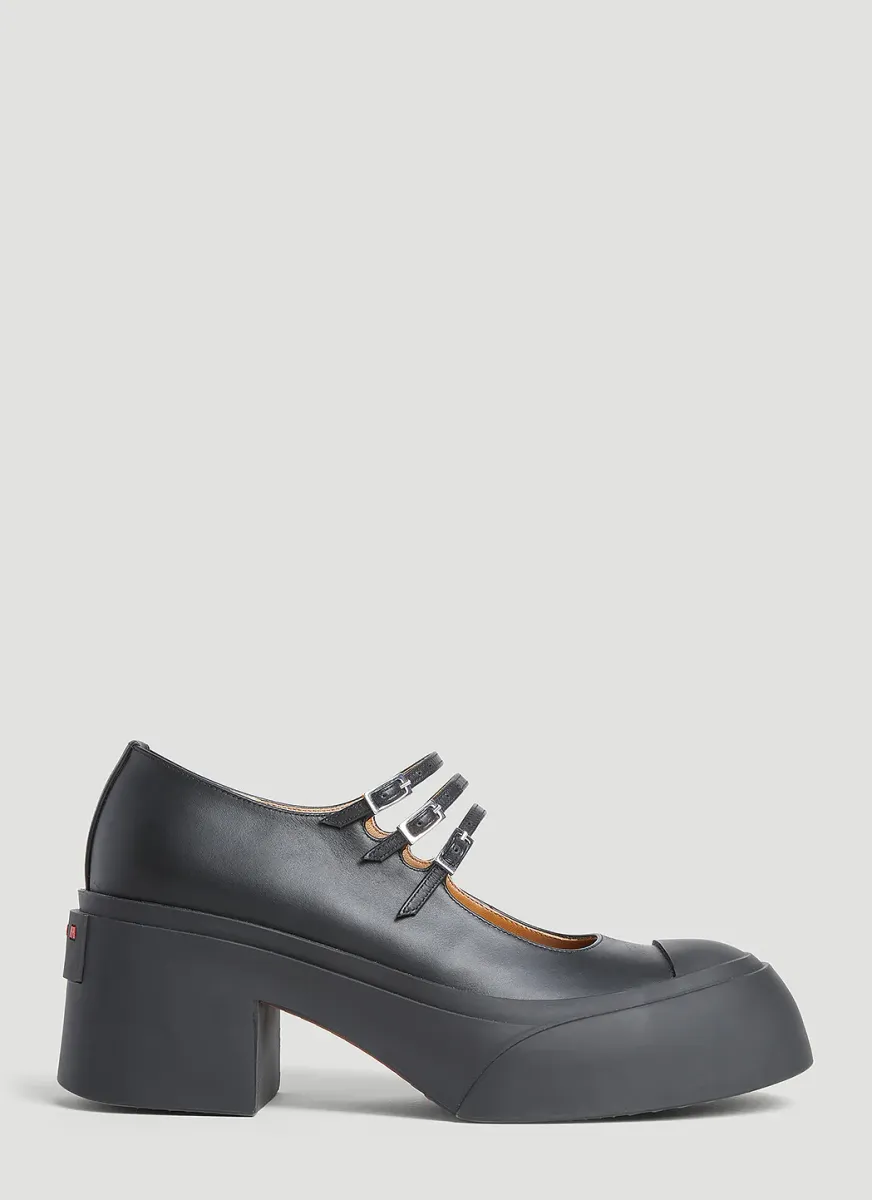 Triple Buckle Mary Jane Shoes