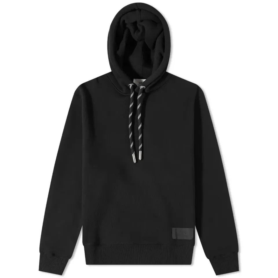 AMI Satin Label Popover Hoodie
