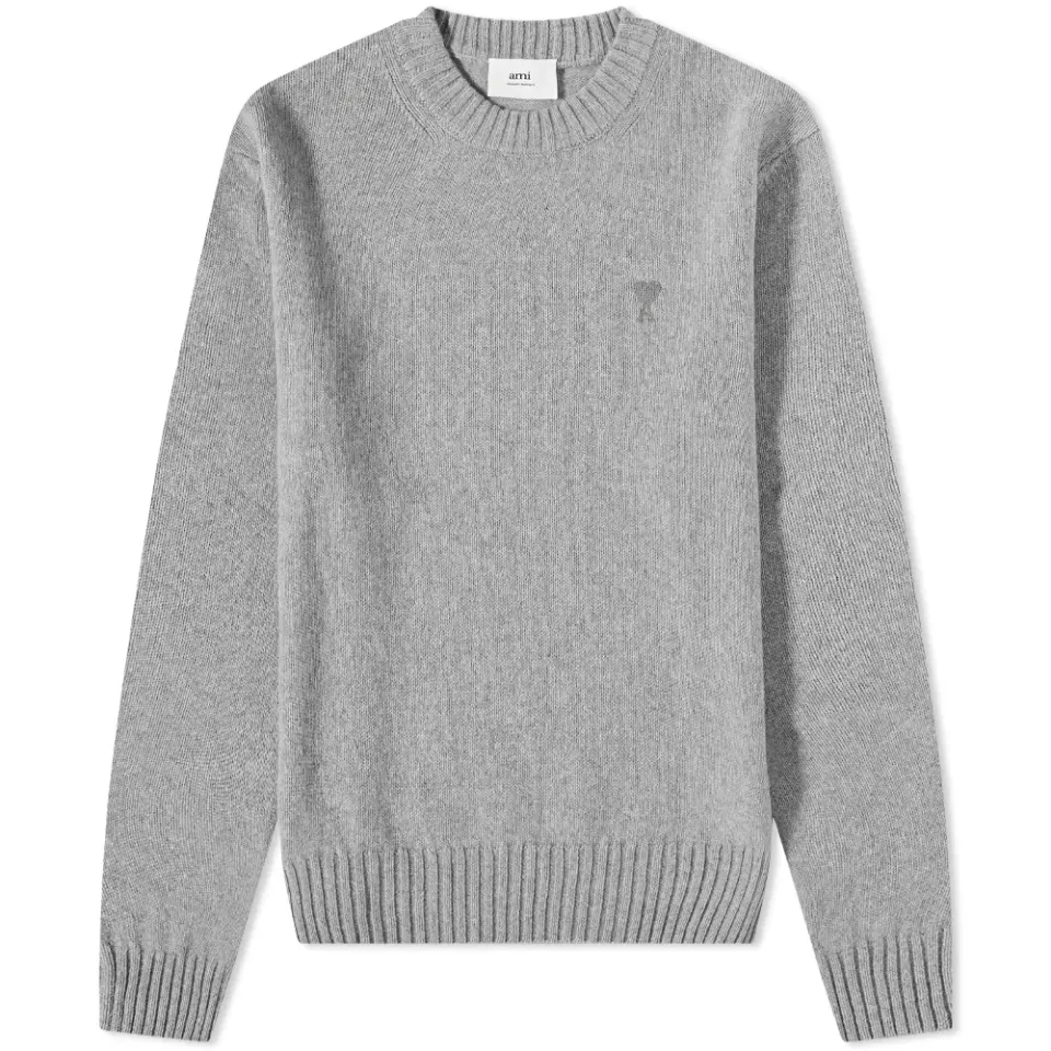 AMI Tonal Small A Heart Crew Knit