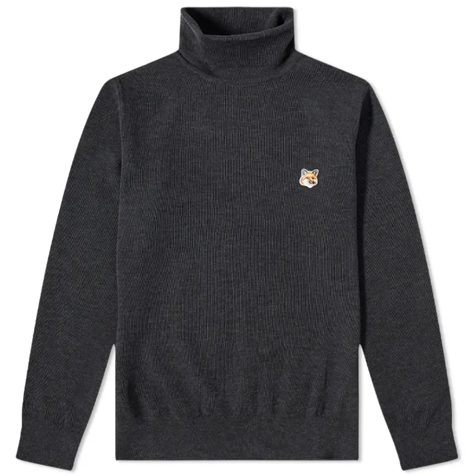 Maison Kitsuné Fox Head Patch Turtleneck Pullover