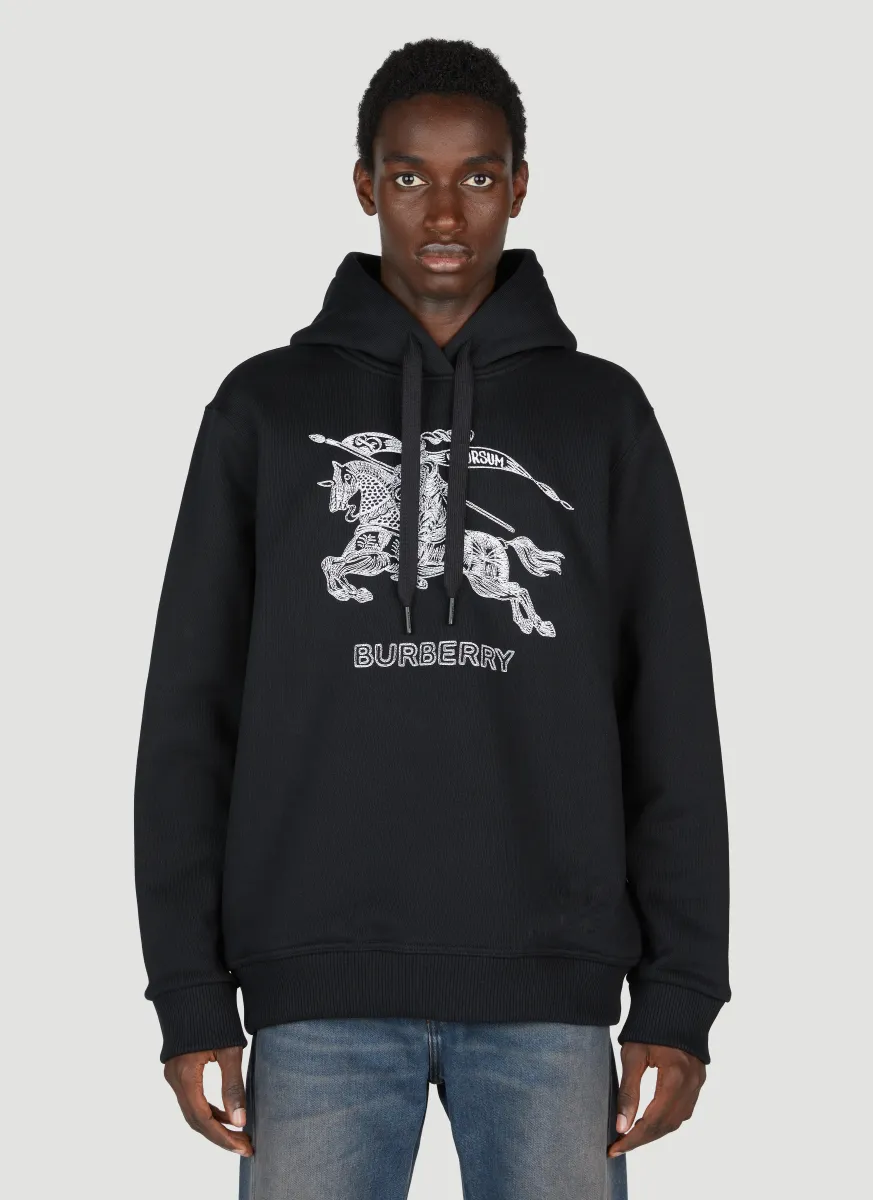 Embroidered EKD Cotton Hooded Sweatshirt