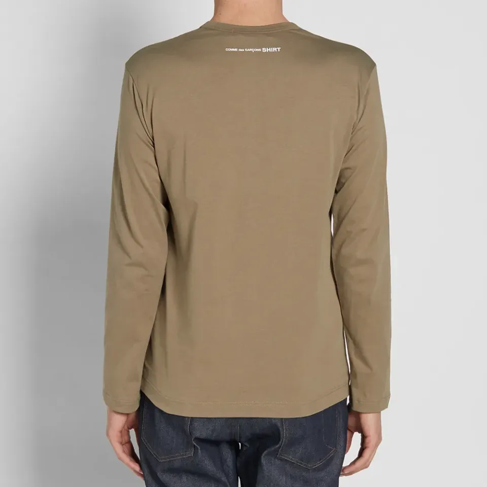 Comme des Garcons SHIRT Long Sleeve Rear Print Logo Tee