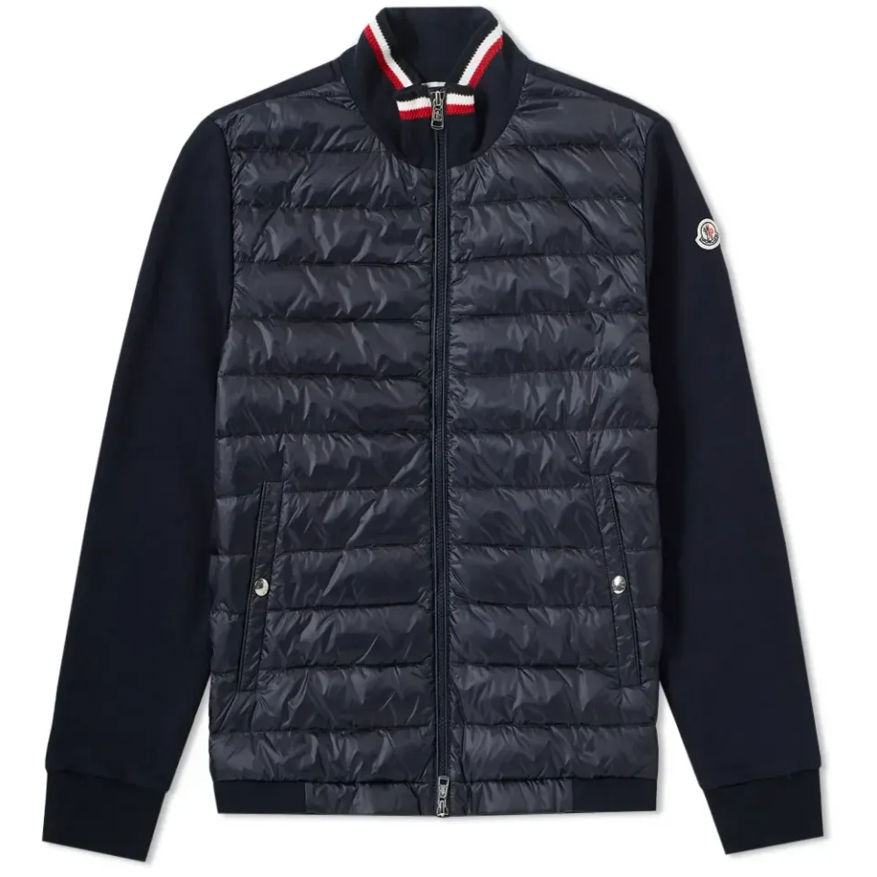Padded Front Jersey Zip Track Top
