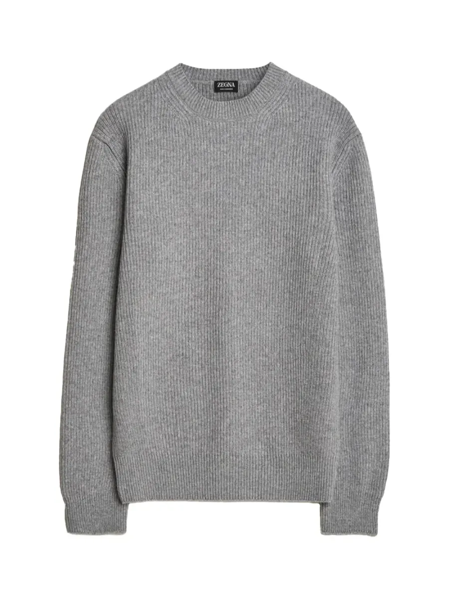 Men Oasi Cashmere Sweater Grey