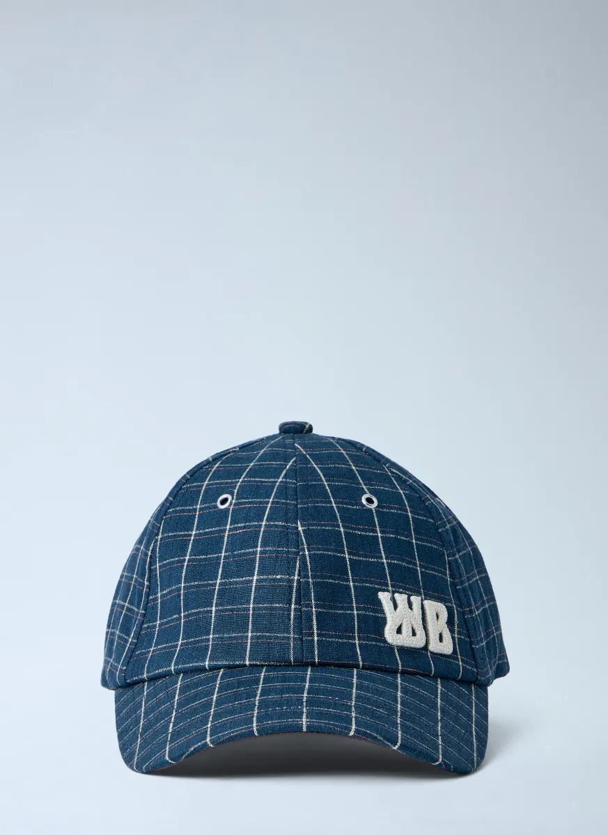 Linen Check Cap