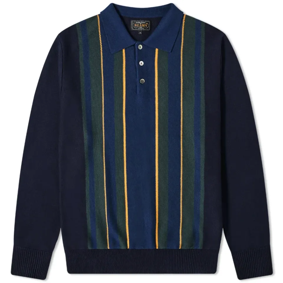 9G Knit Polo Stripe Shirt