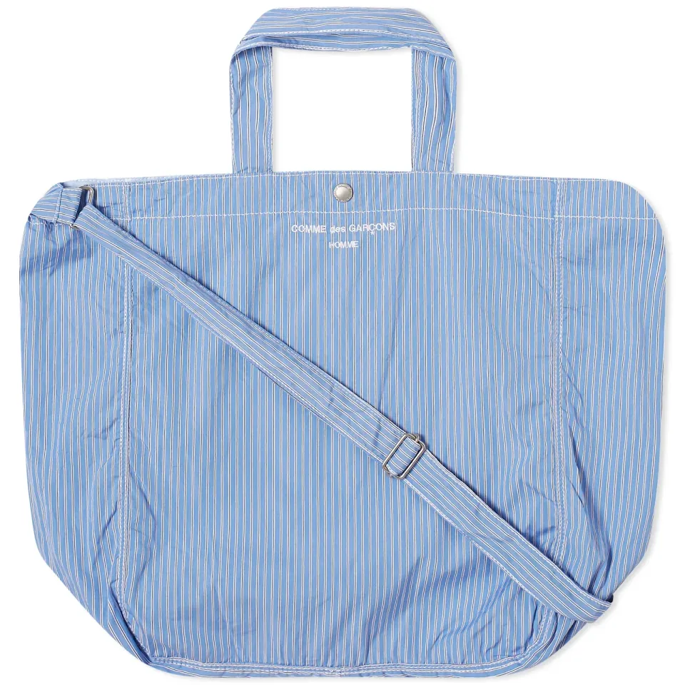 Stripe Garment Washed Tote Bag