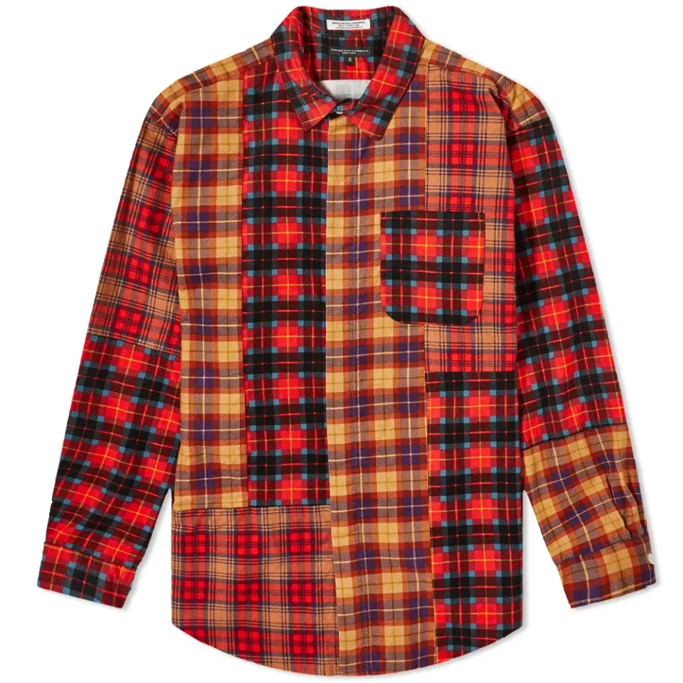Plaid Patchwork Shirt