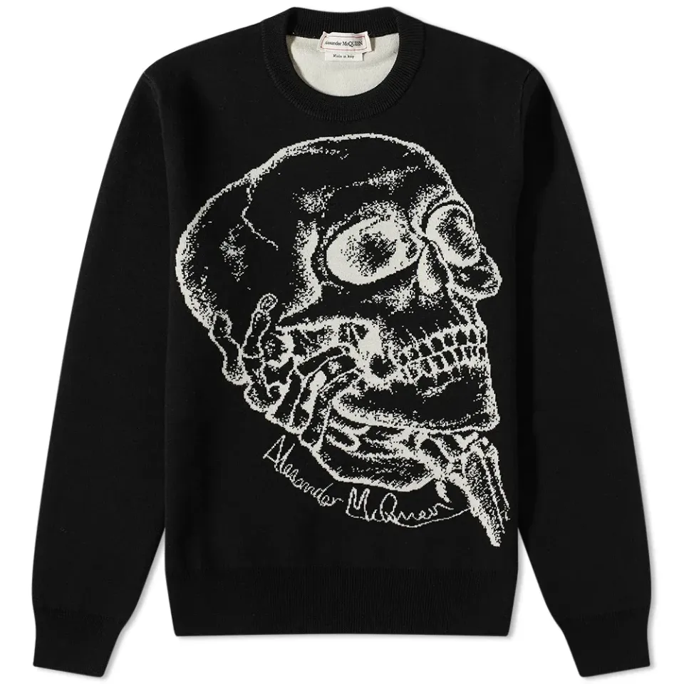 Skull in Hand Intarsia Knit