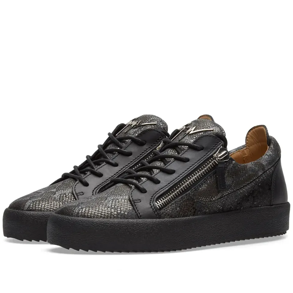Python Double Zip Low Sneaker