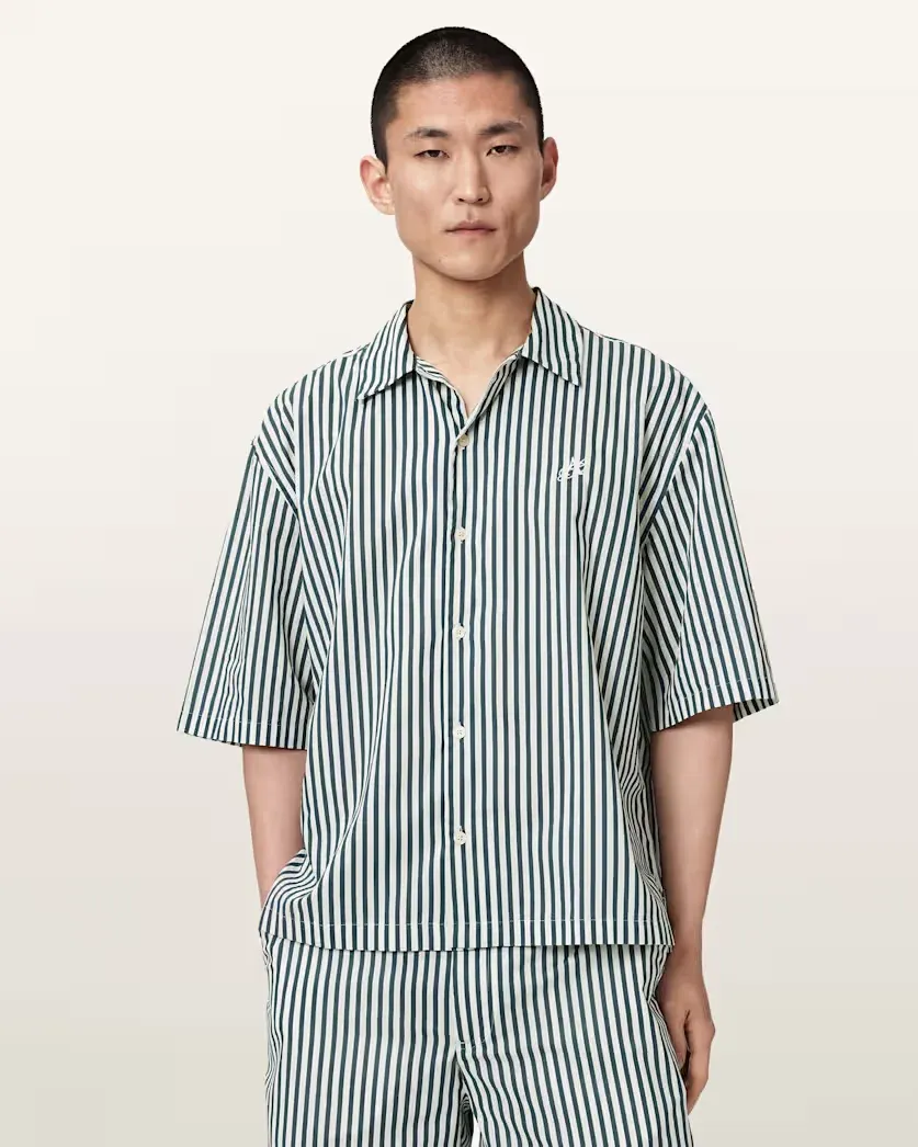 Chopin Boxy Short Sleeve Striped Shirt