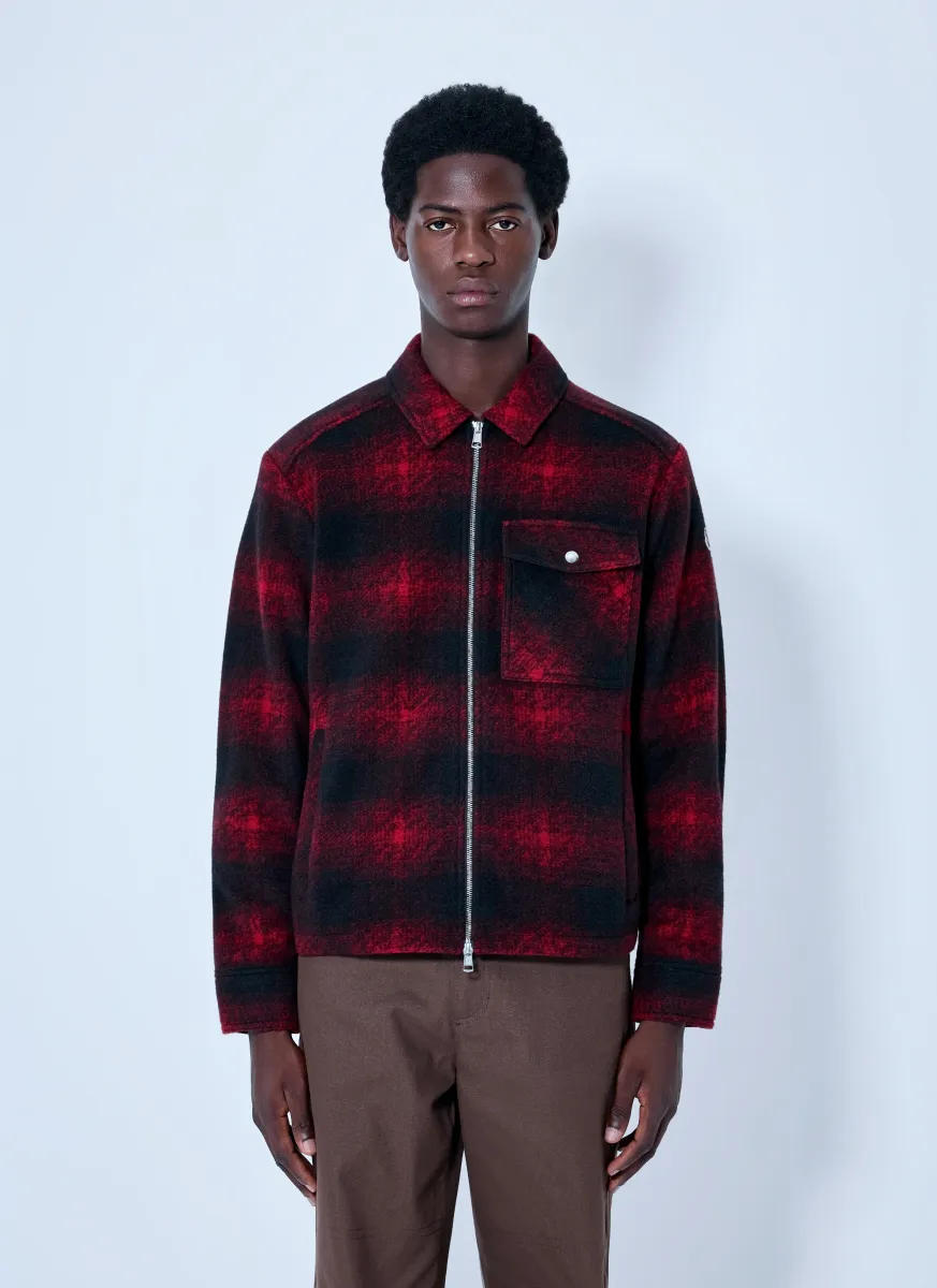 Checked Zip-Front Jacket