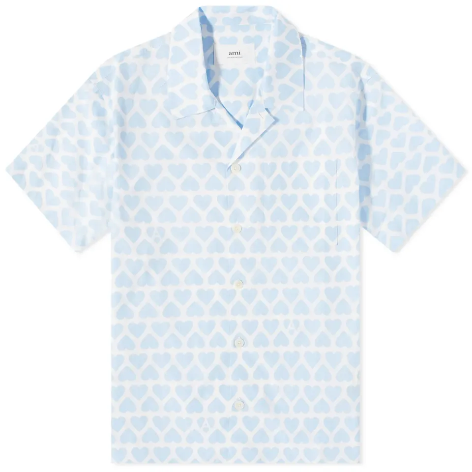 AMI Heart Print Vacation Shirt