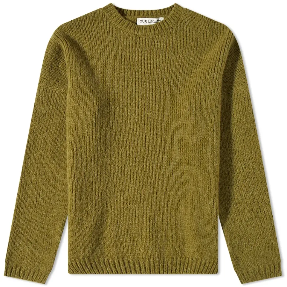 Drop Shoulder Alpaca Crew Knit