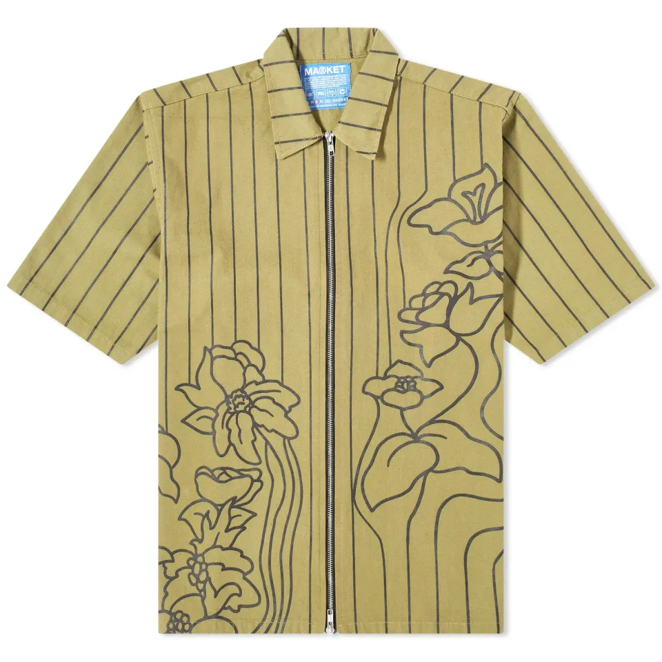 Flowerbed Zip Work Shirt