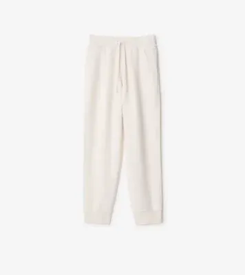 Cashmere Blend Jogging Pants in Chalk white
