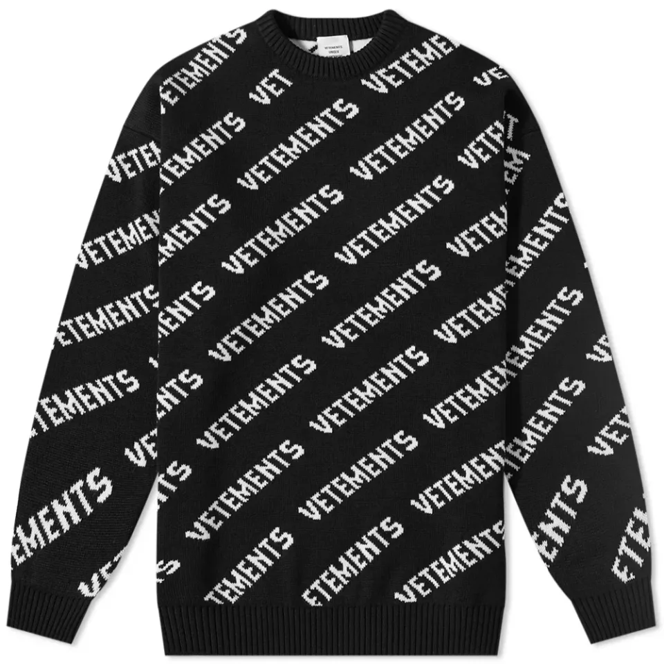 All Over Logo Crew Knit