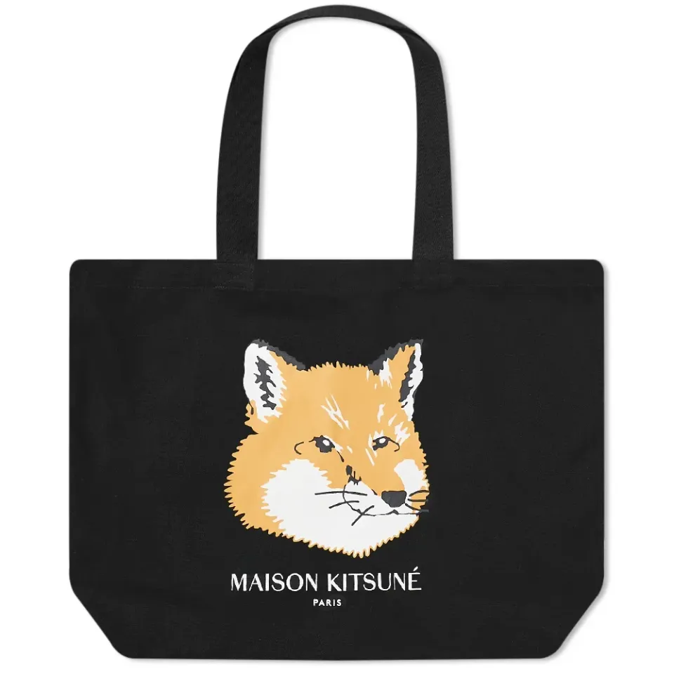 Maison Kitsuné Fox Head Tote Bag