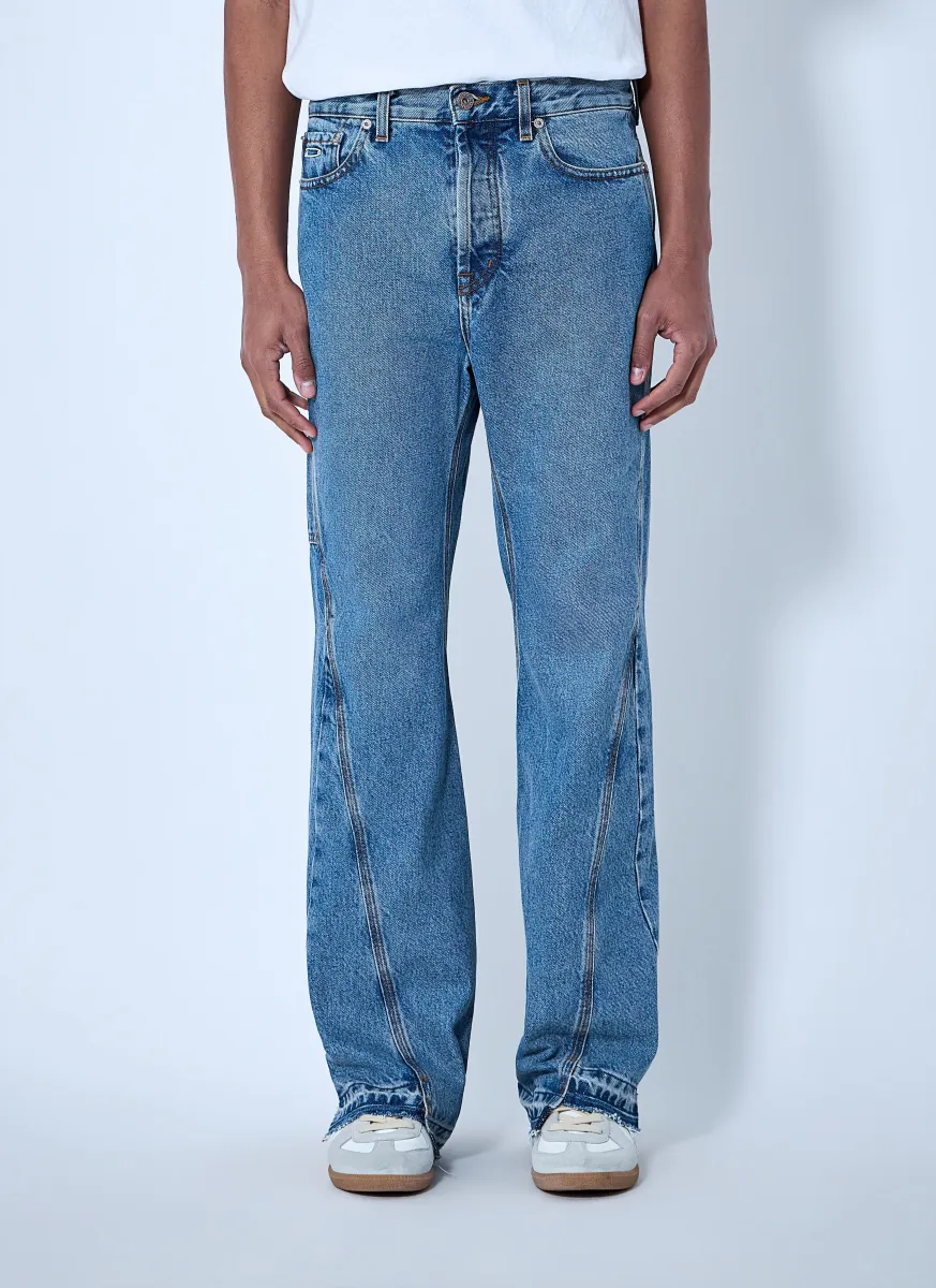 Straight-Leg Denim Jeans