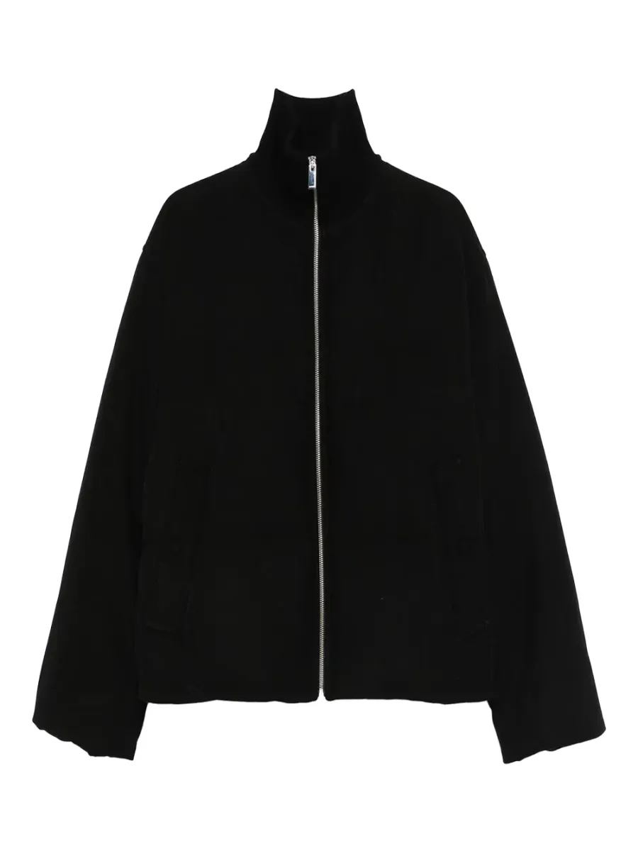 Flannel Puffer Jacket Black