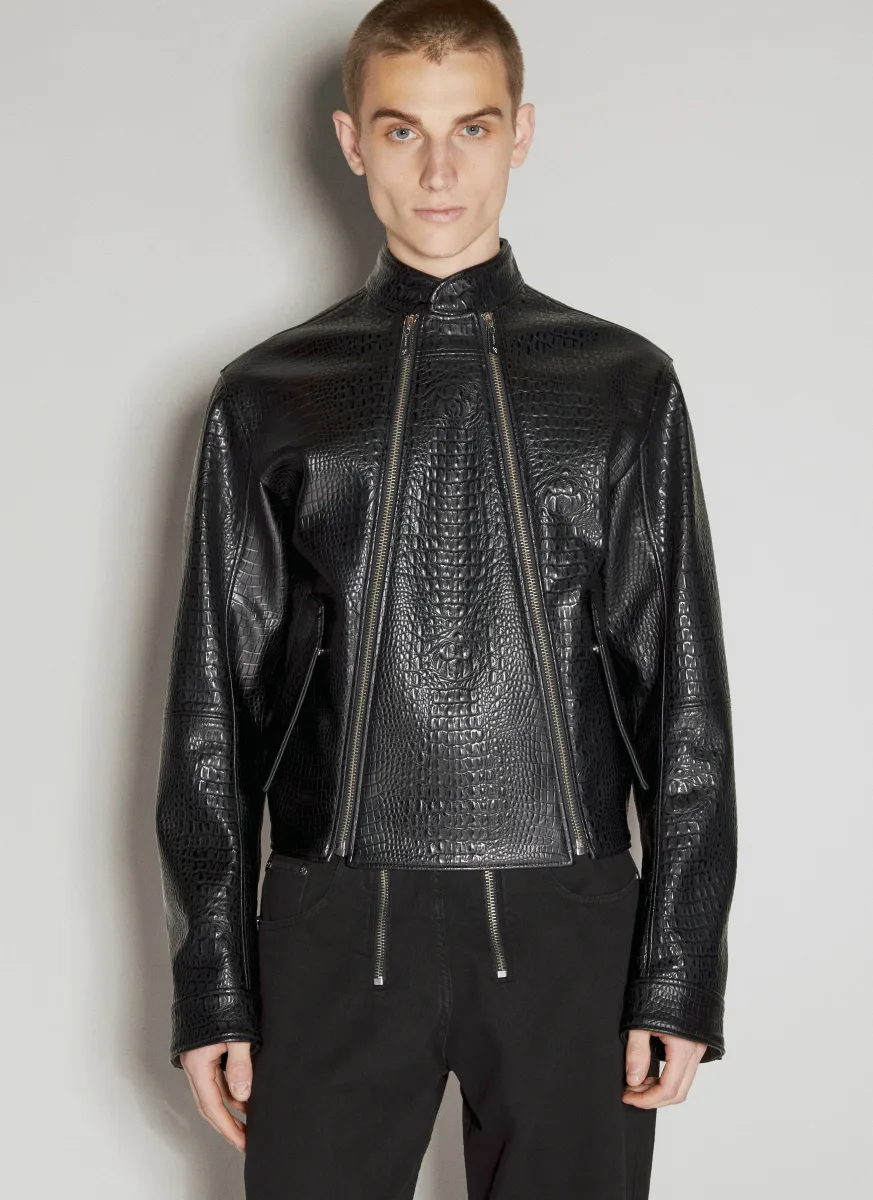 Double-Zip Biker Jacket
